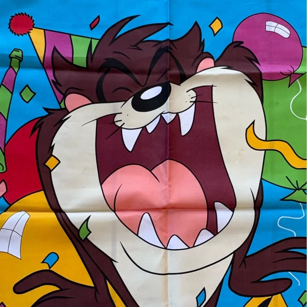 Vintage Tasmanian Devil Warner Bros Party Flag House Garden Flag Large Colorful
